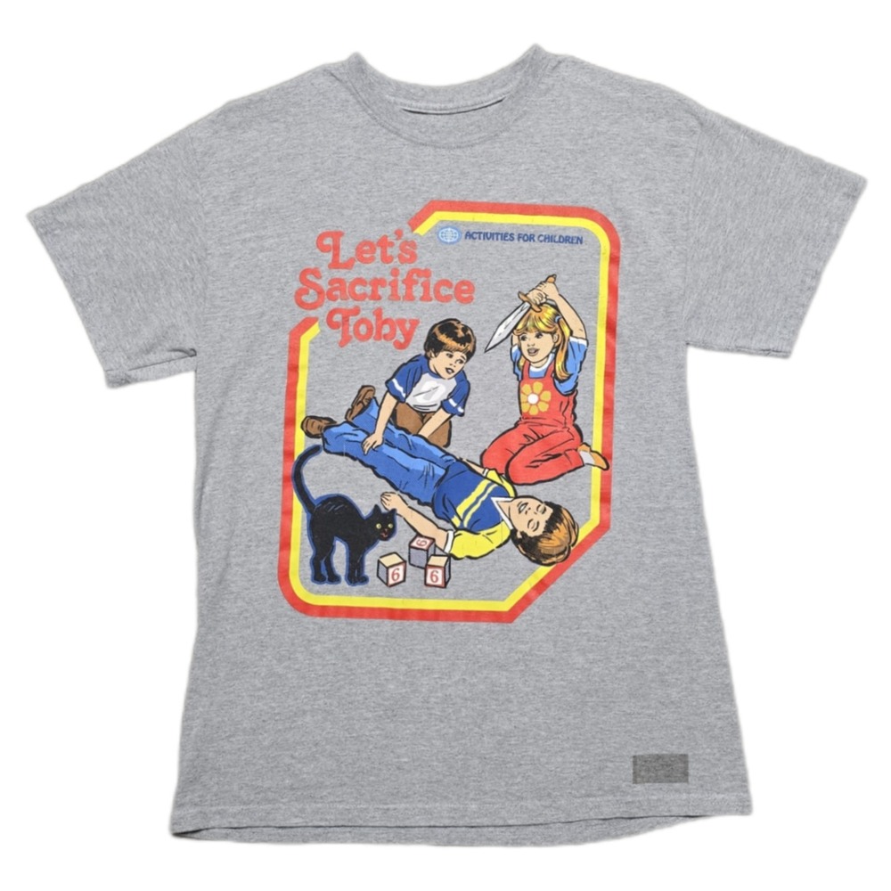 Steven Rhodes Graphic T-Shirt Lets Sacrifice‎ Toby Gray Size Medium